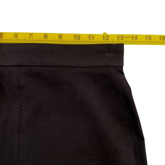 Banana Republic Black Knee-Length‎ Front Slit Back Gold Zipper Skirt Petite 2 - Picture 5 of 5